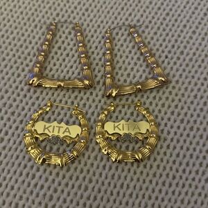 Custom name earrings